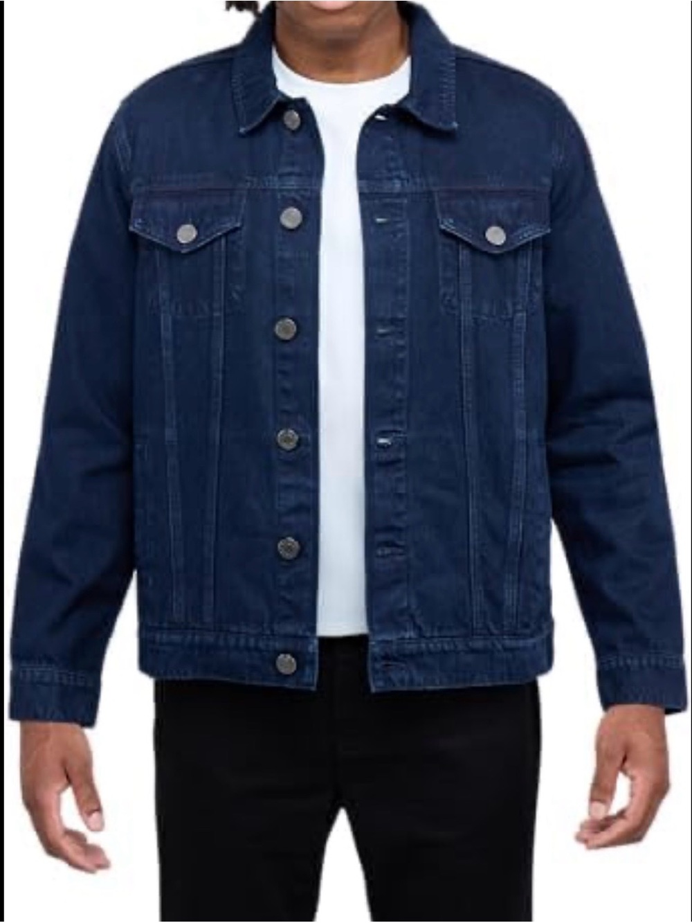 Forever 21 Men Dark Wash Denim Trucker Jacket Size XL